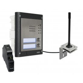 Videx GSM4K-2/M/4G | Two Station Flush 4G GSM Intercom without Keypad | Matt Finish