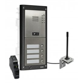 Videx GSM4K-4/M/4G | Four Station Flush 4G GSM Intercom without Keypad | Matt Finish