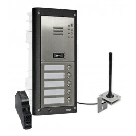 Videx GSM4K-5/M/4G | Five Station Flush 4G GSM Intercom without Keypad | Matt Finish