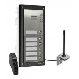 Videx GSM4K-6/M/4G | Six Station Flush 4G GSM Intercom without Keypad | Matt Finish