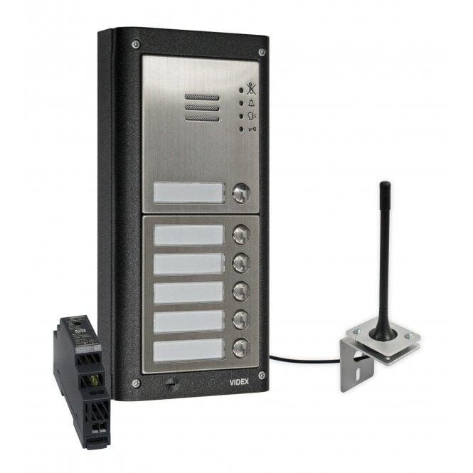 VIDEX GSM4K-6S/M/4G | Six Station Surface 4G GSM Intercom without Keypad | Matt Finish