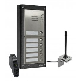 Videx GSM4K-6S/M/4G | Six Station Surface 4G GSM Intercom without Keypad | Matt Finish