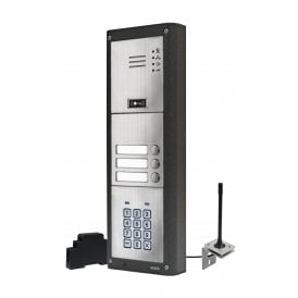Videx GSM4KCR-3S/M/4G | Three Station Surface 4G GSM Intercom with Backlit Keypad | Matt Finish