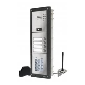 Videx GSM4KCR-4/M/4G | Four Station Flush 4G GSM Intercom with Backlit Keypad | Matt Finish