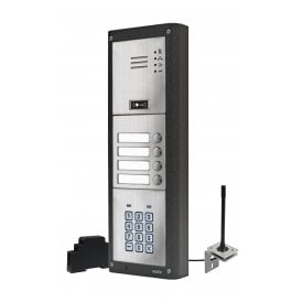 Videx GSM4KCR-4S/M/4G | Four Station Surface 4G GSM Intercom with Backlit Keypad | Matt Finish